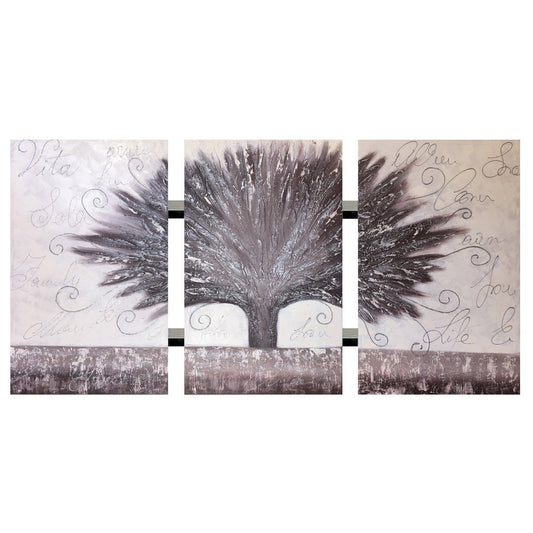 ALBERO COLORI TORTORA DECORI ARGENTO