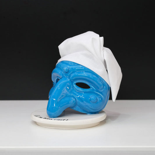 Countertop Ceramic Pulcinella Mask