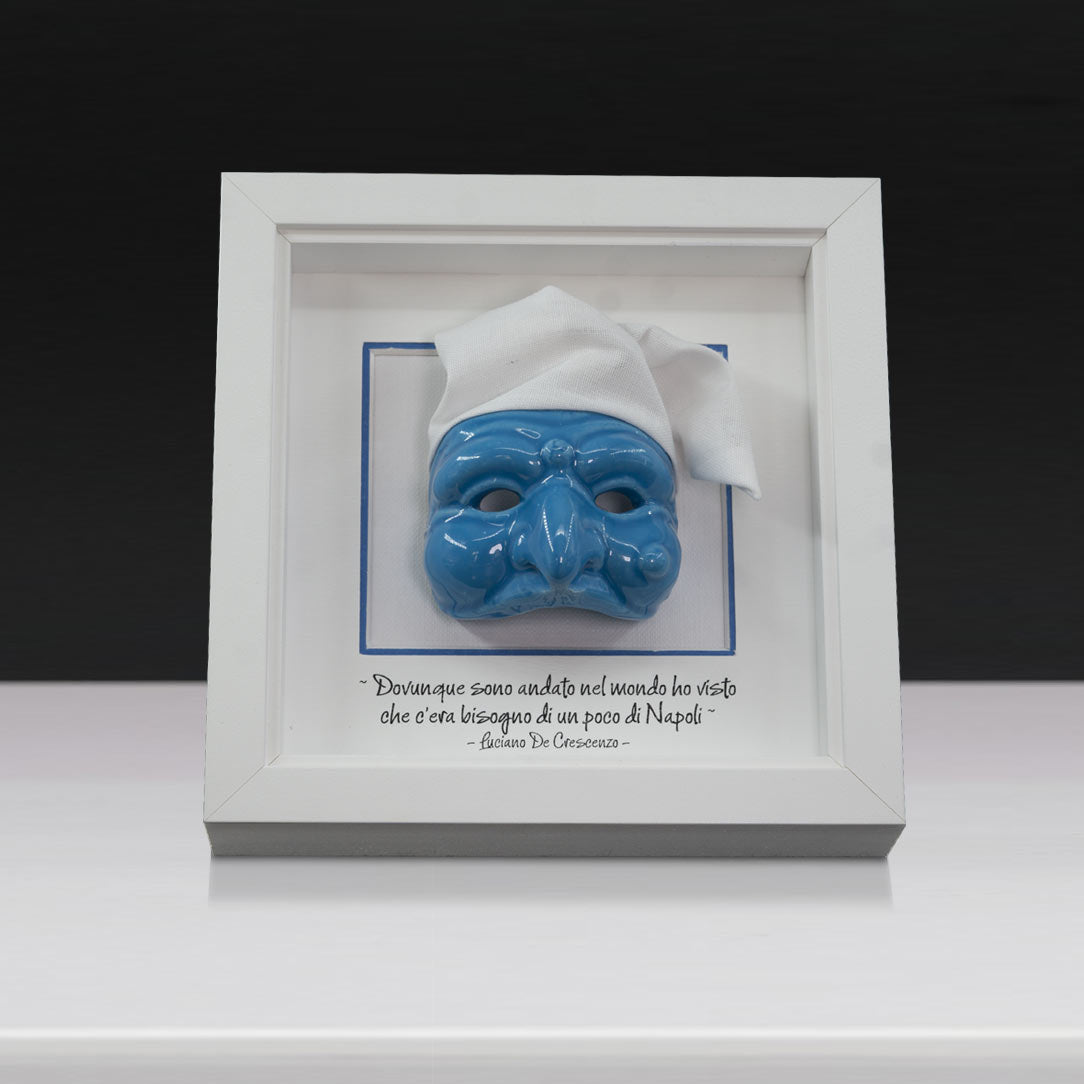 Blue ceramic Pulcinella