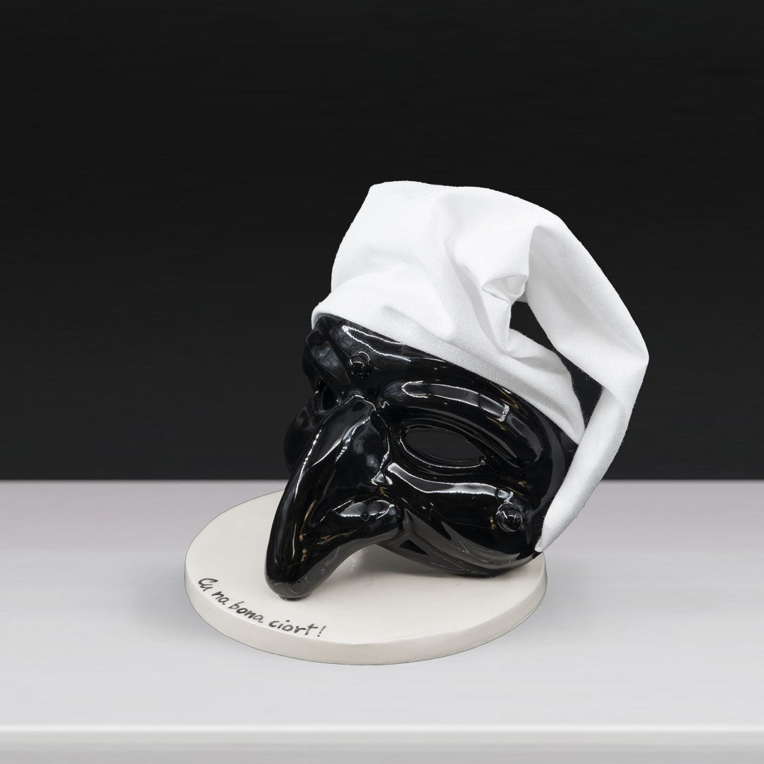 Countertop Ceramic Pulcinella Mask