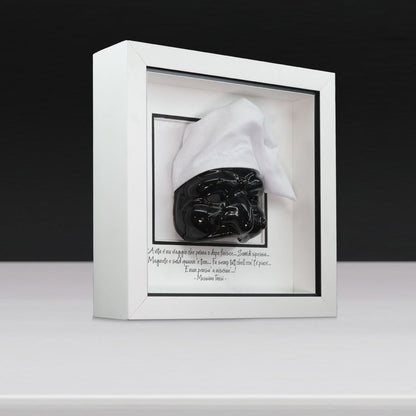 Black Ceramic Pulcinella – 16x16 cm