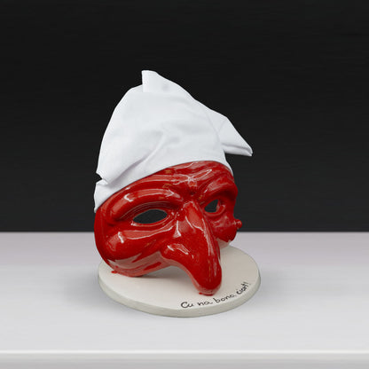 Countertop Ceramic Pulcinella Mask