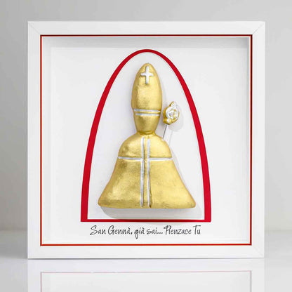 San Gennaro in ceramica 23x23 cm