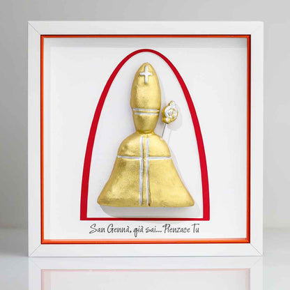 San Gennaro in ceramica 23x23 cm