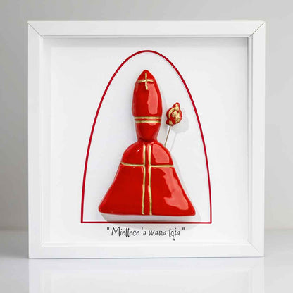 San Gennaro in ceramica 23x23 cm