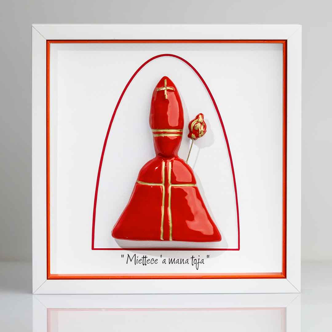 San Gennaro in ceramica 23x23 cm