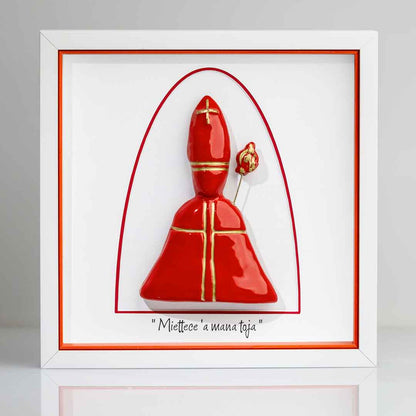 San Gennaro in ceramica 23x23 cm