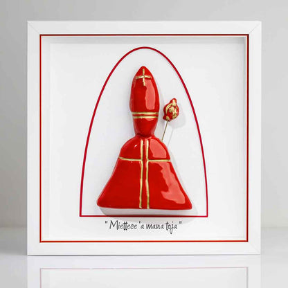 San Gennaro in ceramica 23x23 cm