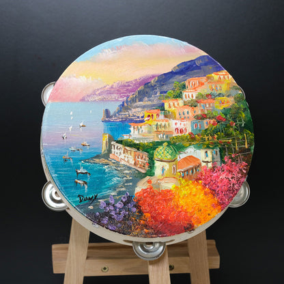 Hand-painted tambourine