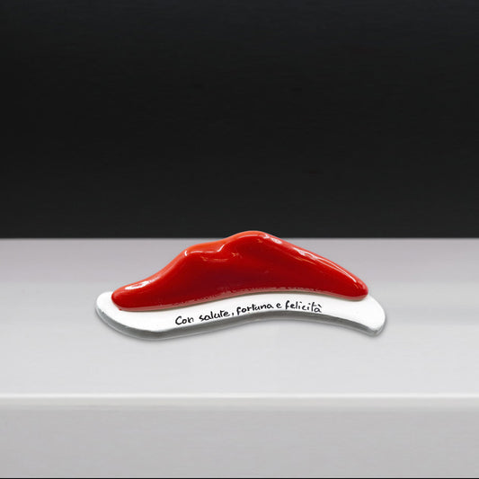 Red Ceramic Vesuvius Support – Handcrafted Decorative Object
