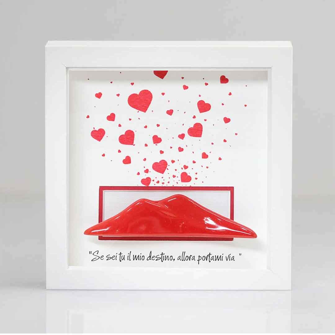 Vesuvio Rosso In Ceramica  Con Sbuffo Cuore