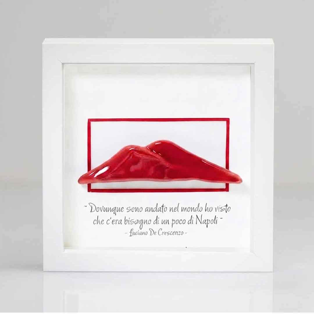 Vesuvio in Ceramica Rossa – 16x16 cm